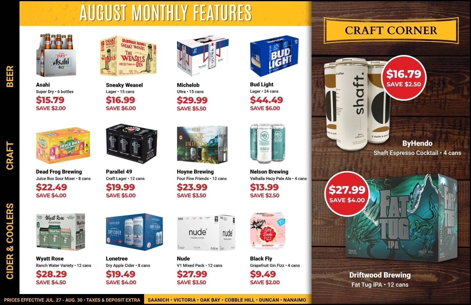 Liquor Plus Weekly Ad July 27 - August 30, 2026