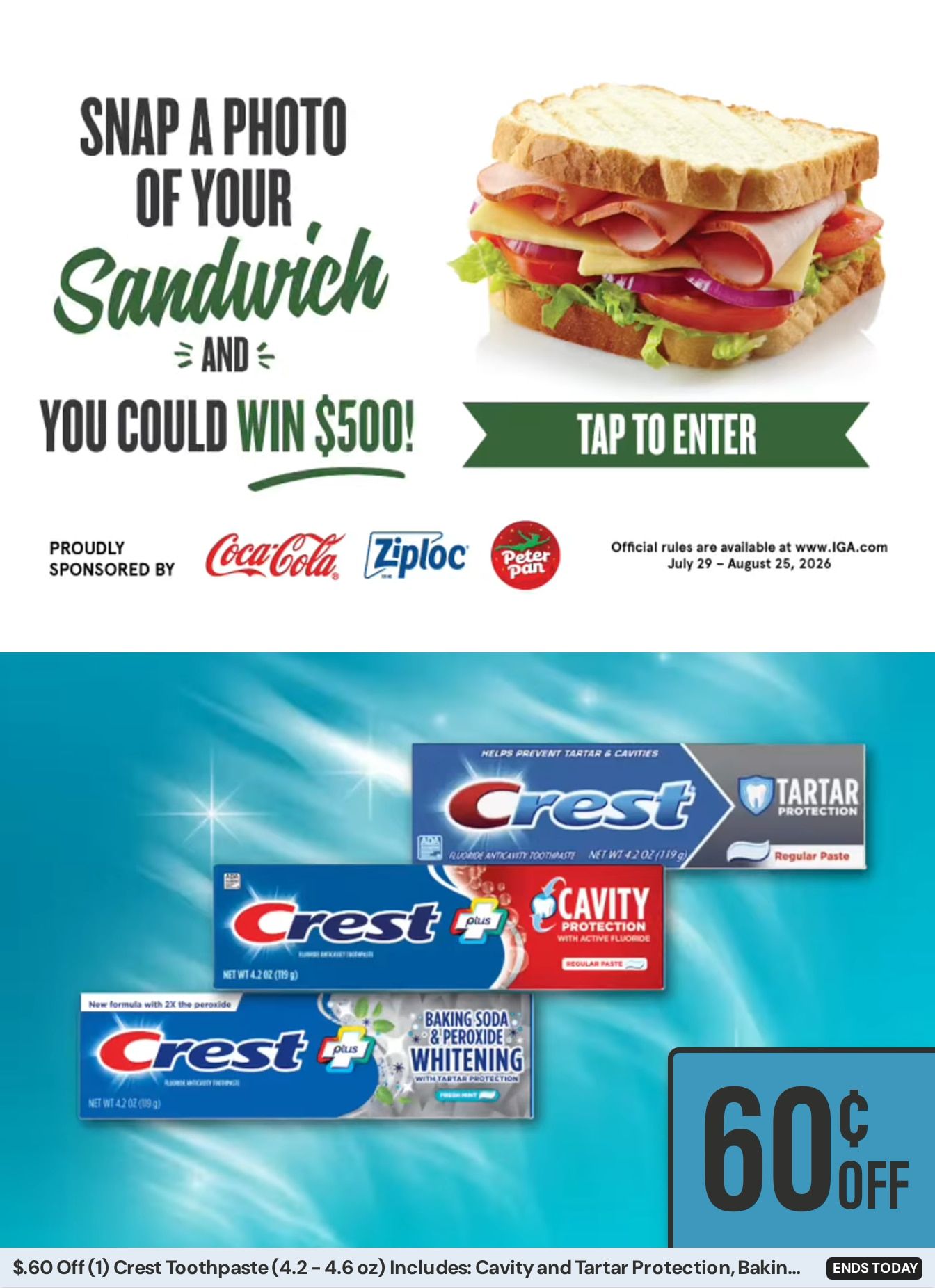 Hometown Foods IGA McCaysville Weekly Ad August 24 - September 6, 2026