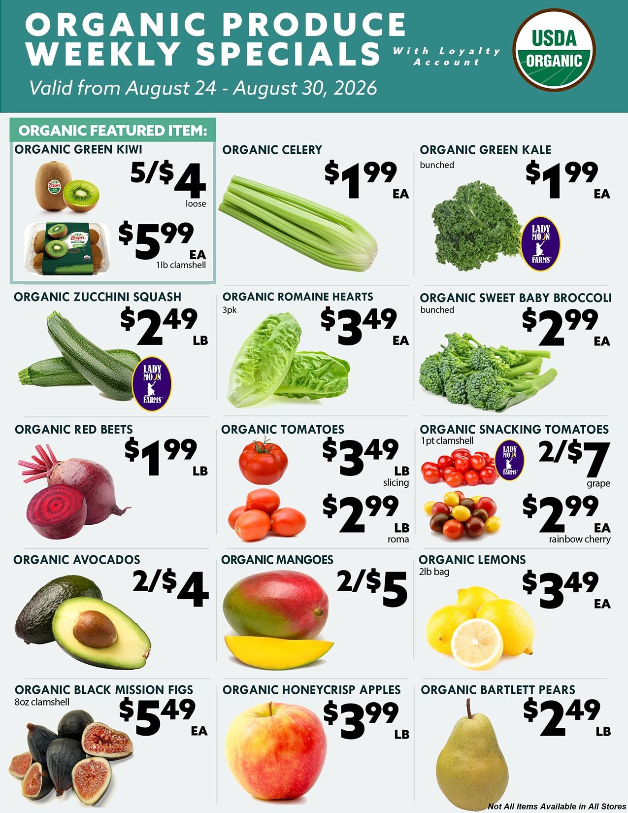 Green's Natural Foods Organic Produce Weekly Specials Weekly Ad August 24 - 30, 2026