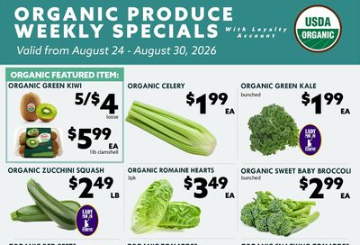 Green's Natural Foods Organic Produce Weekly Specials Weekly Ad August 24 - 30, 2026
