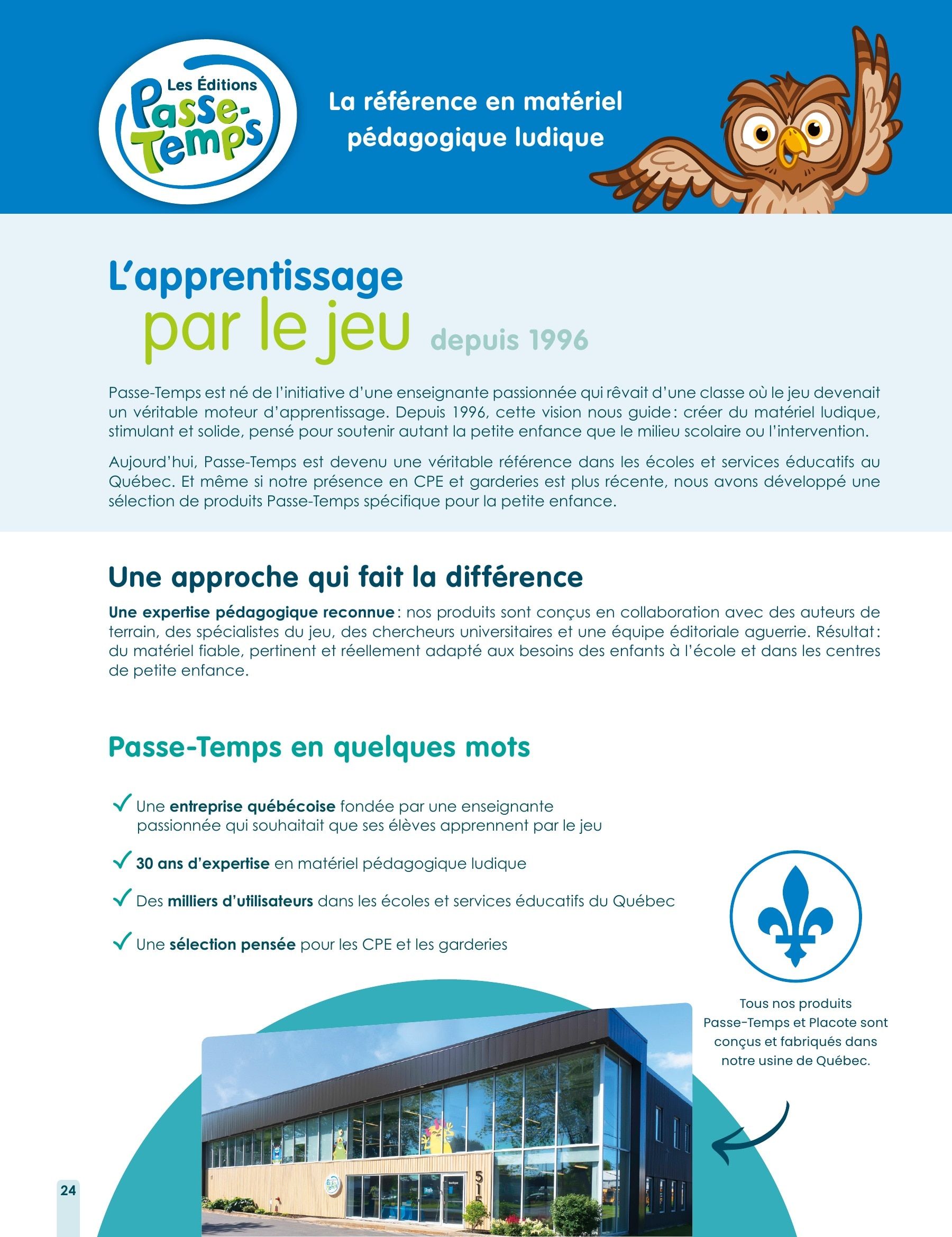 Les Éditions Passe-Temps Daycare and Early Childhood Catalog Weekly Ad January 1 - December 31, 2026