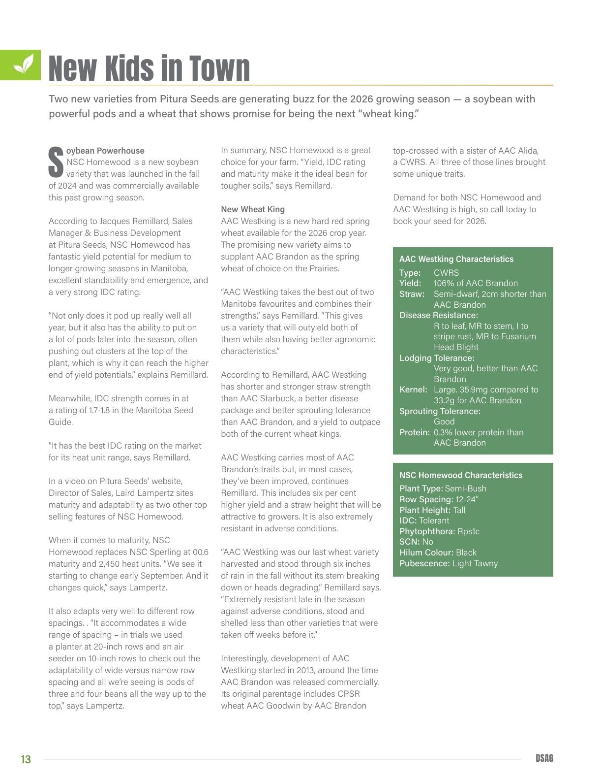 DSAG Seed Guide Weekly Ad January 1 - December 31, 2026