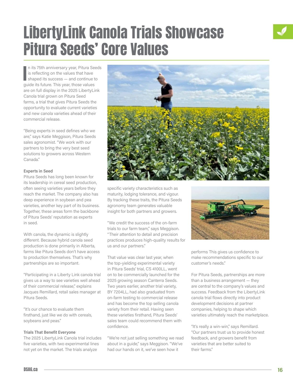 DSAG Seed Guide Weekly Ad January 1 - December 31, 2026