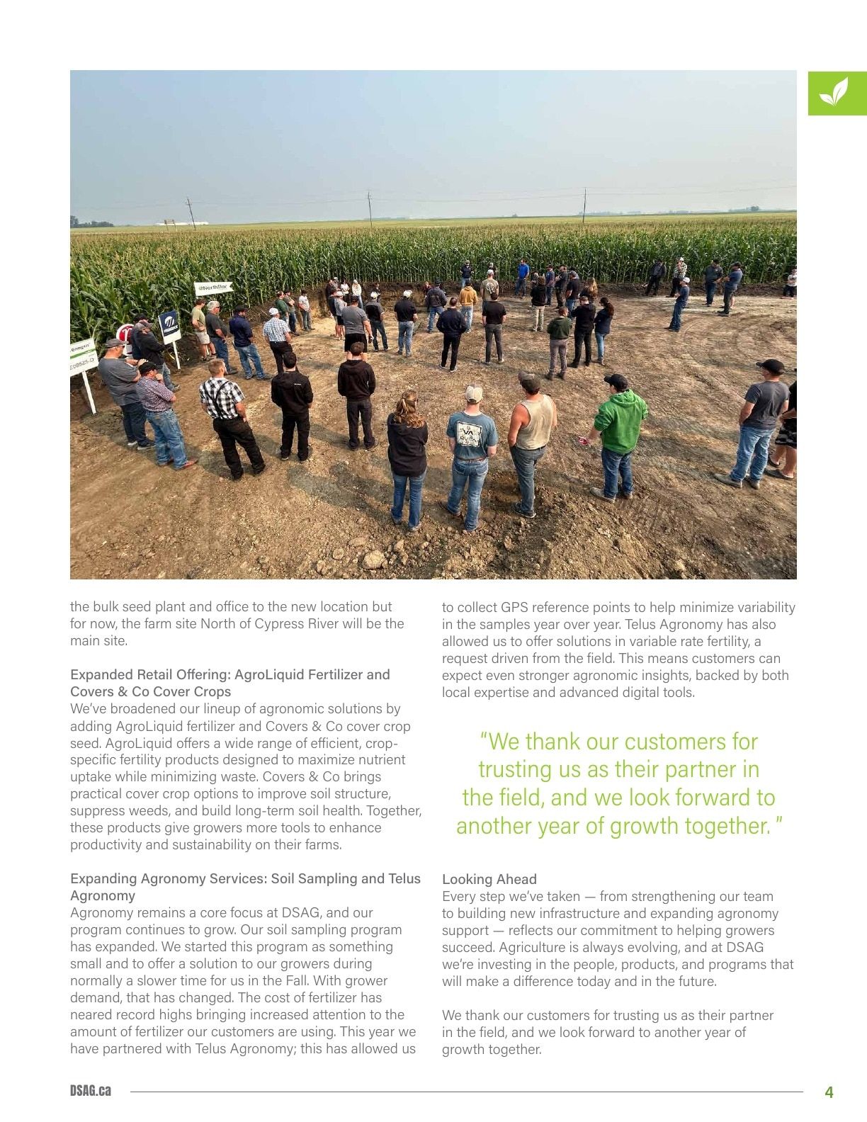 DSAG Seed Guide Weekly Ad January 1 - December 31, 2026