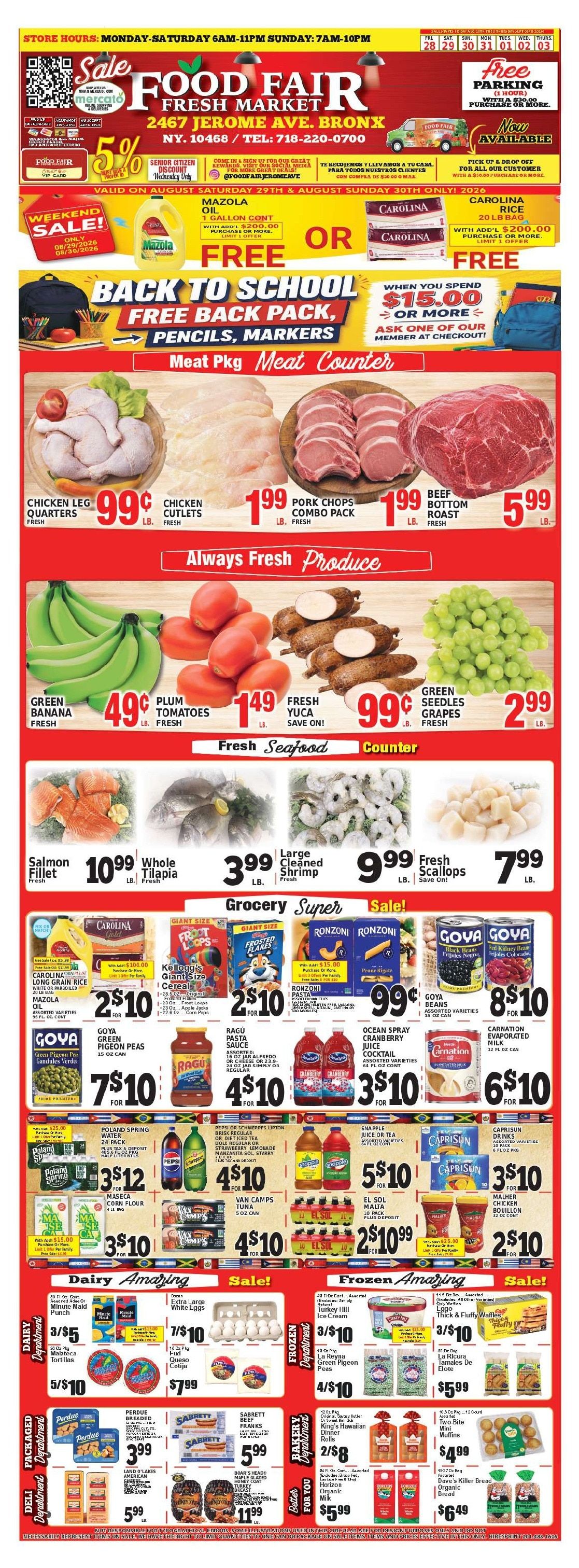 Food Fair Fresh Market Weekly Ad August 28 - September 3, 2026