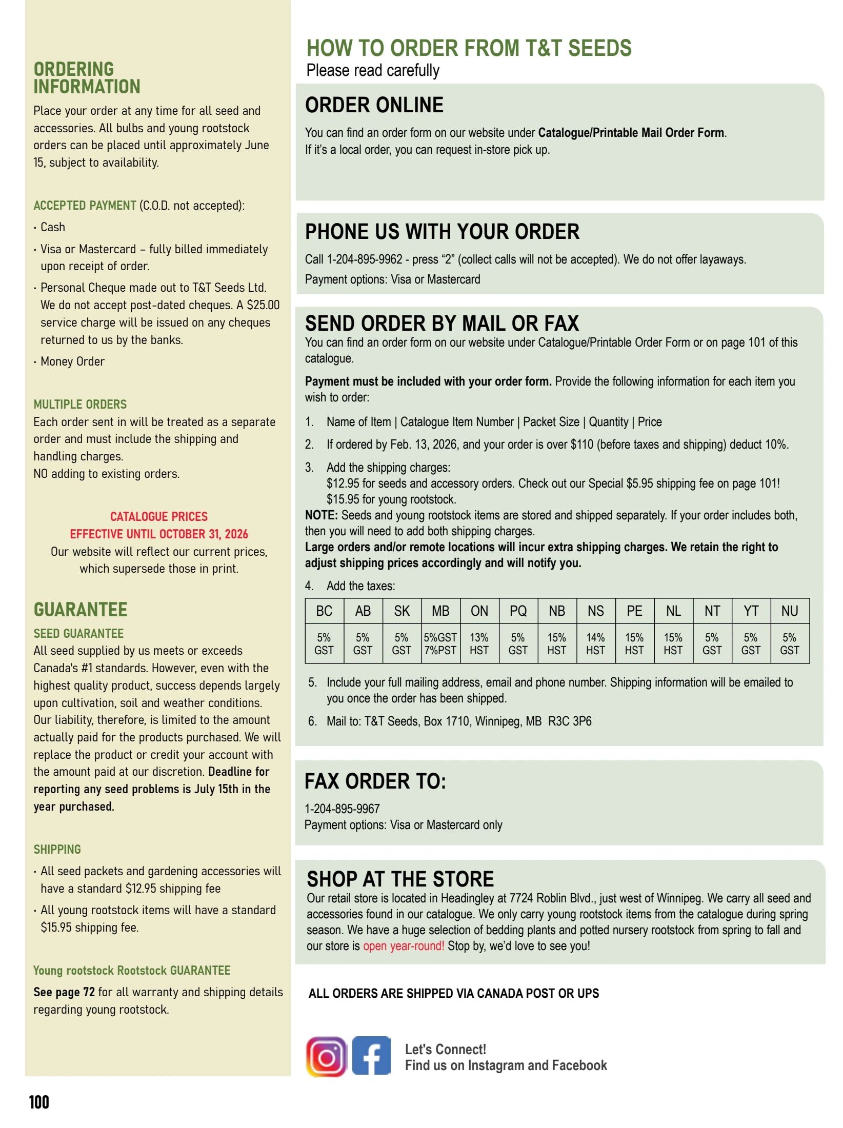 T&T Seeds Catalogue Weekly Ad January 1 - December 31, 2026