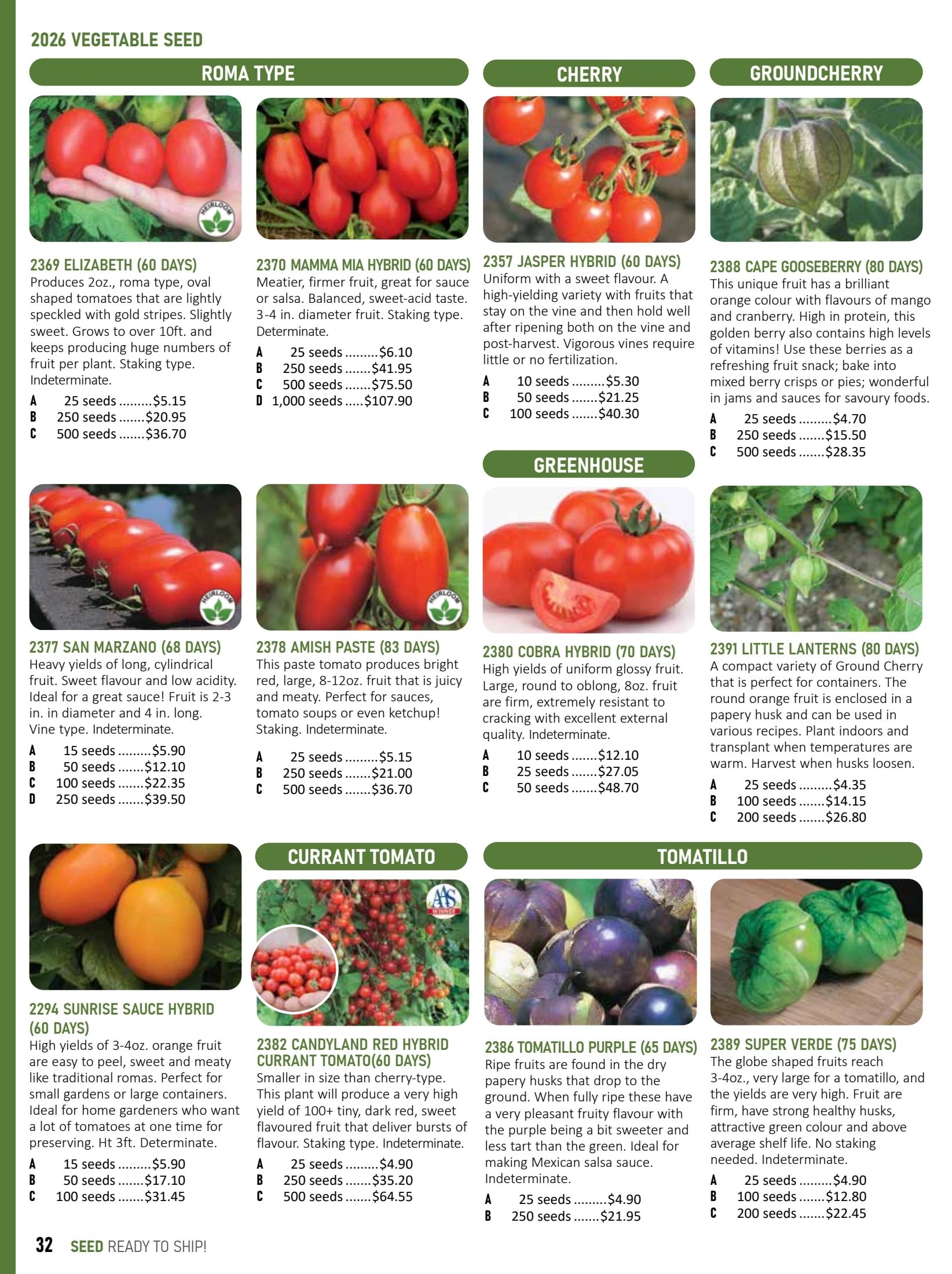 T&T Seeds Catalogue Weekly Ad January 1 - December 31, 2026