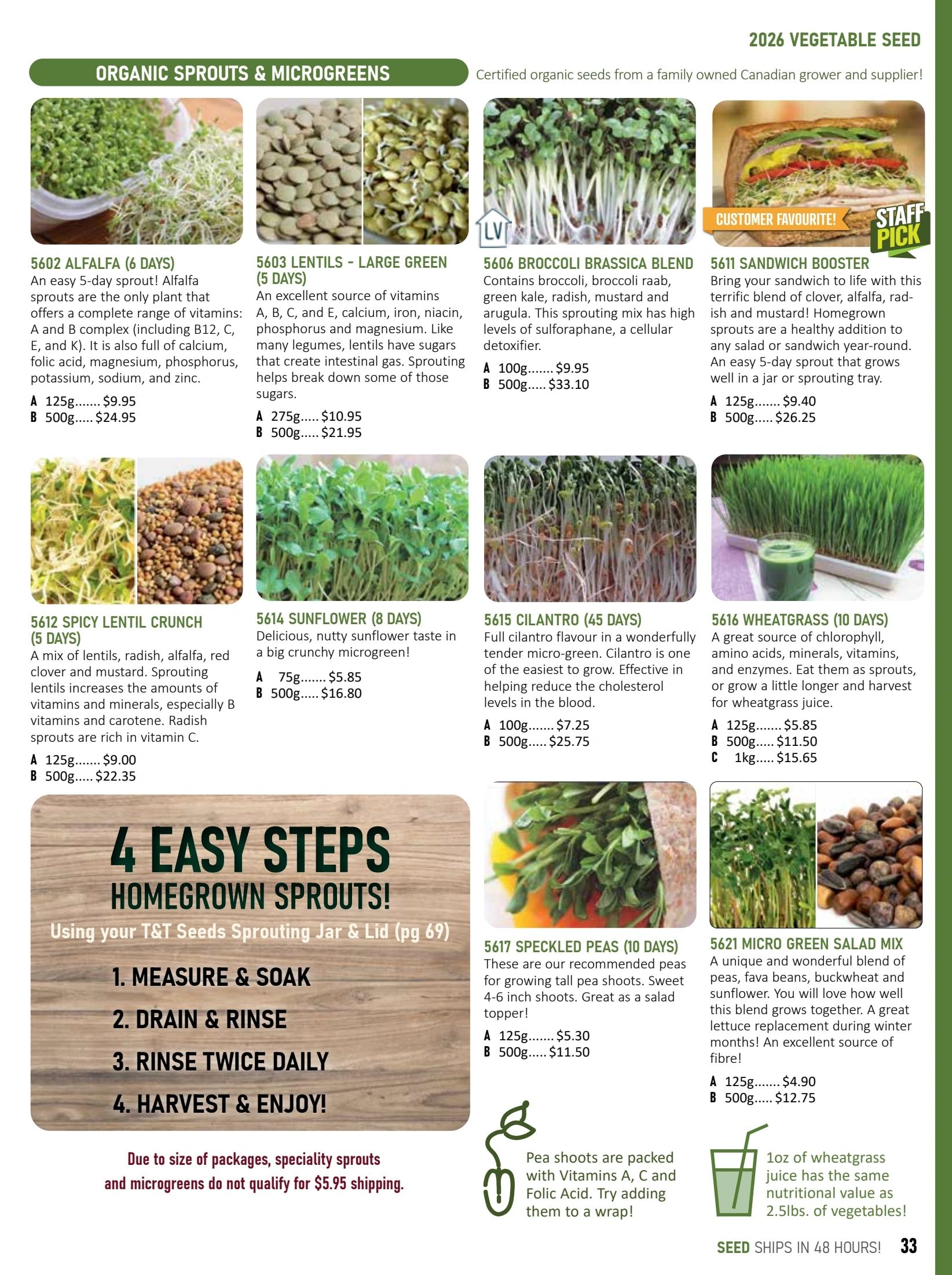 T&T Seeds Catalogue Weekly Ad January 1 - December 31, 2026