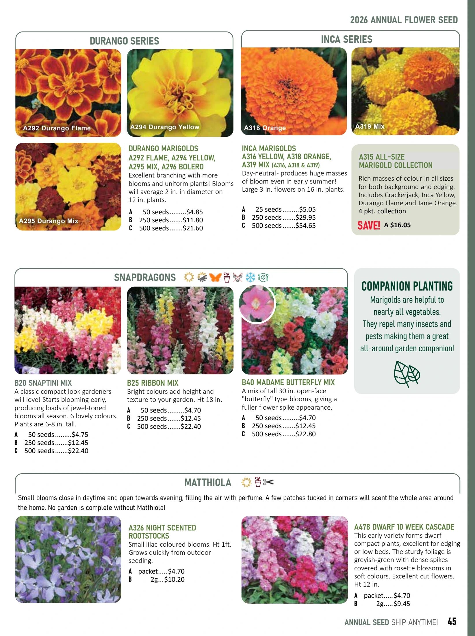 T&T Seeds Catalogue Weekly Ad January 1 - December 31, 2026