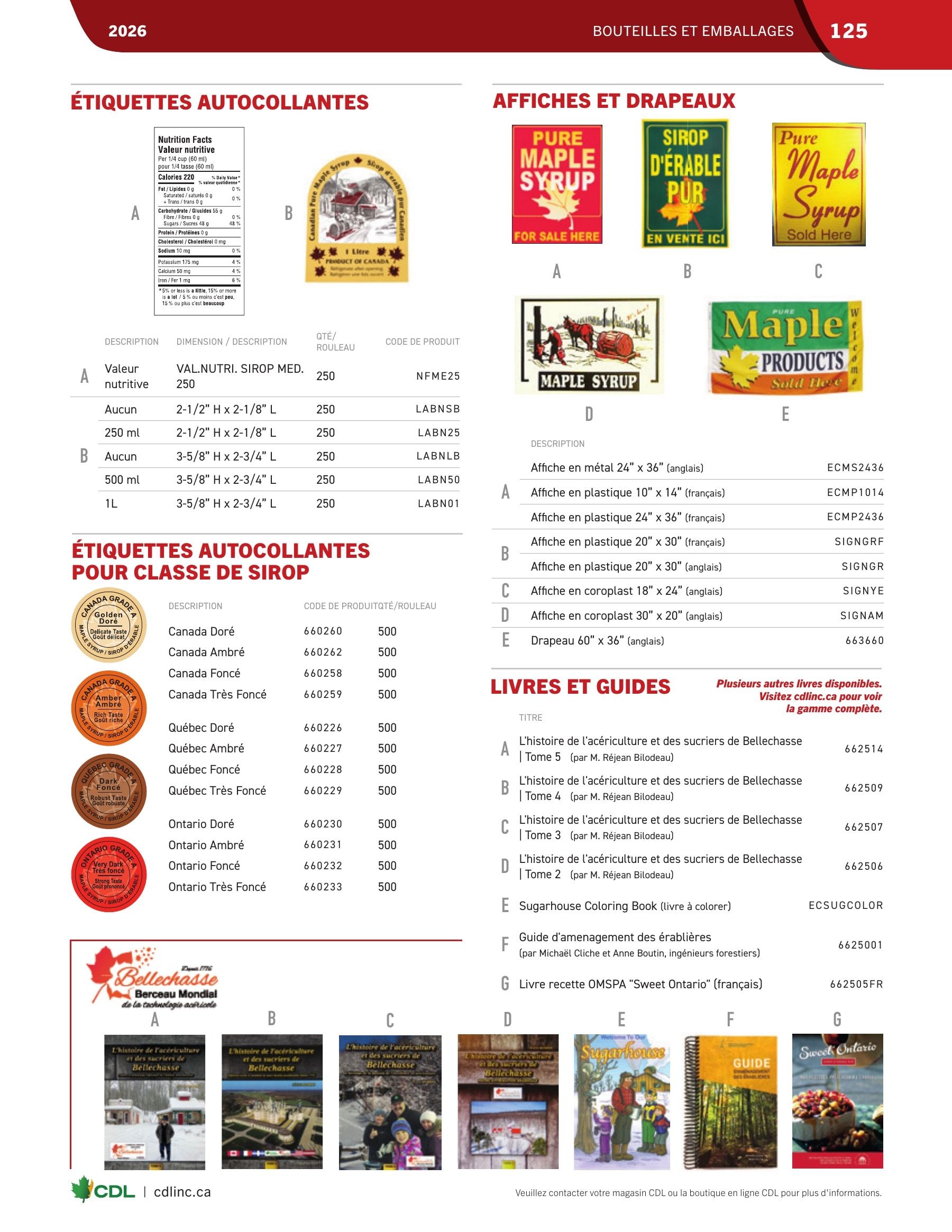 Les Équipements d'Érablière CDL Annual Maple Equipment Catalog Weekly Ad January 1 - December 31, 2026