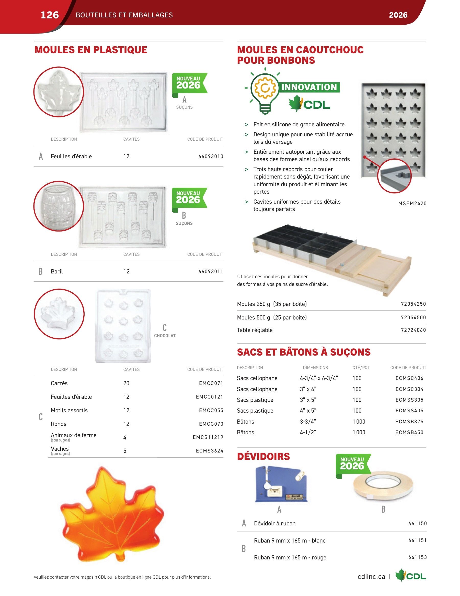 Les Équipements d'Érablière CDL Annual Maple Equipment Catalog Weekly Ad January 1 - December 31, 2026