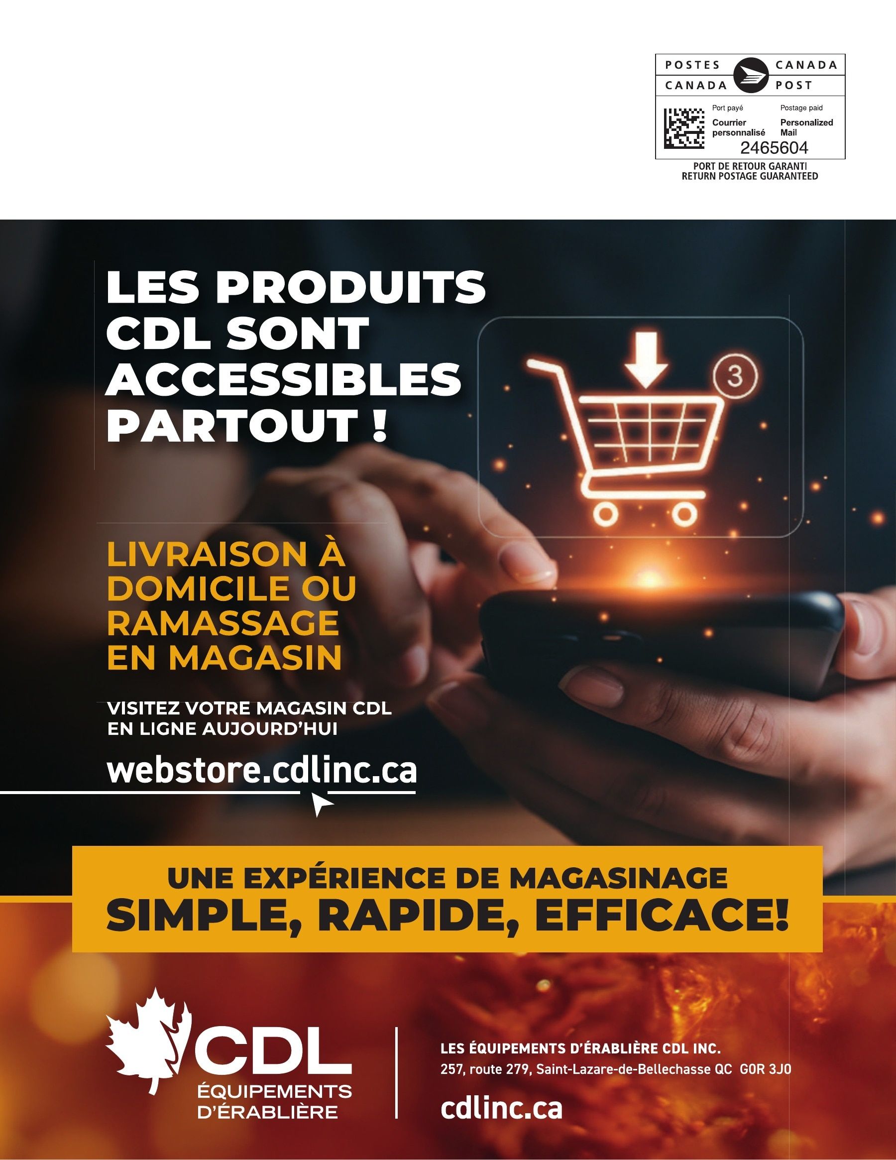 Les Équipements d'Érablière CDL Annual Maple Equipment Catalog Weekly Ad January 1 - December 31, 2026