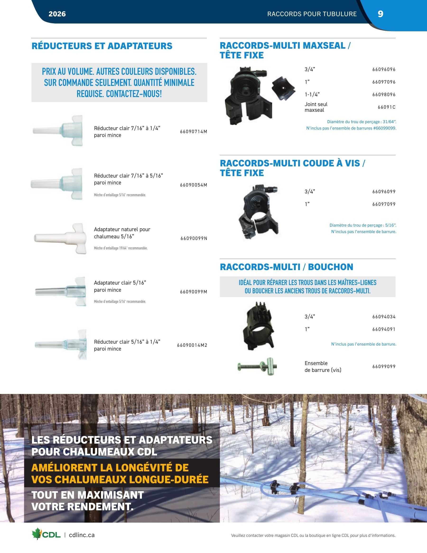 Les Équipements d'Érablière CDL Annual Maple Equipment Catalog Weekly Ad January 1 - December 31, 2026