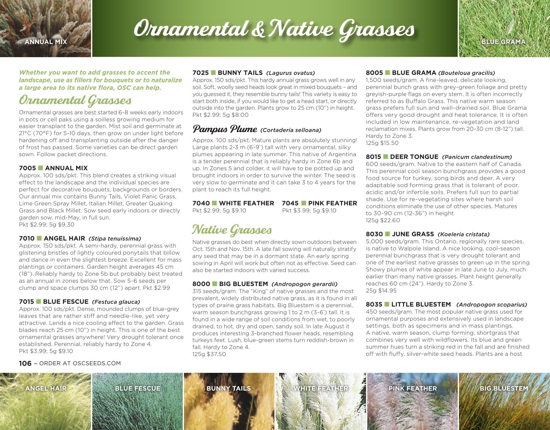 OSC Seeds Annual Catalog Weekly Ad January 1 - December 31, 2026