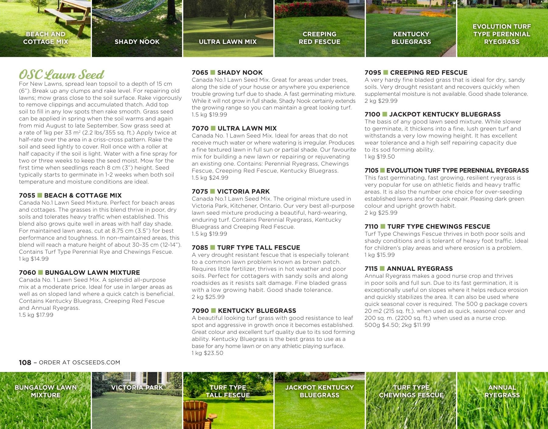 OSC Seeds Annual Catalog Weekly Ad January 1 - December 31, 2026