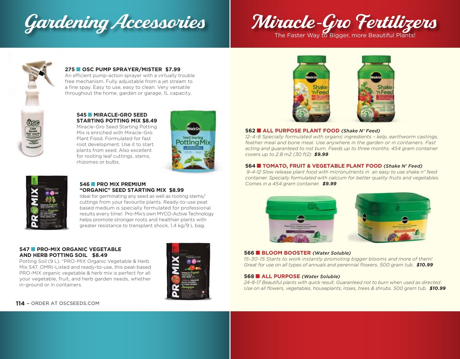 OSC Seeds Annual Catalog Weekly Ad January 1 - December 31, 2026