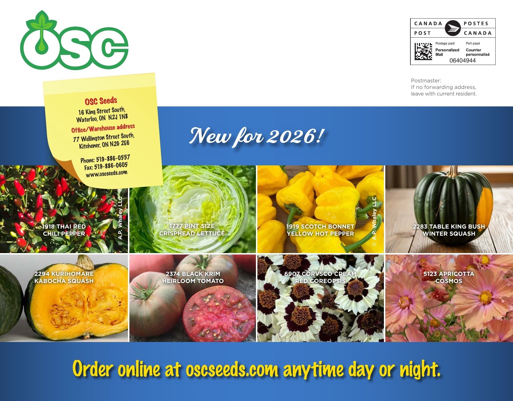 OSC Seeds Annual Catalog Weekly Ad January 1 - December 31, 2026