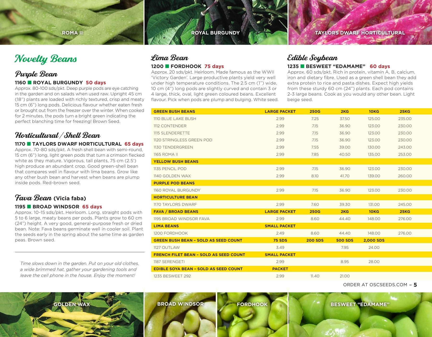 OSC Seeds Annual Catalog Weekly Ad January 1 - December 31, 2026
