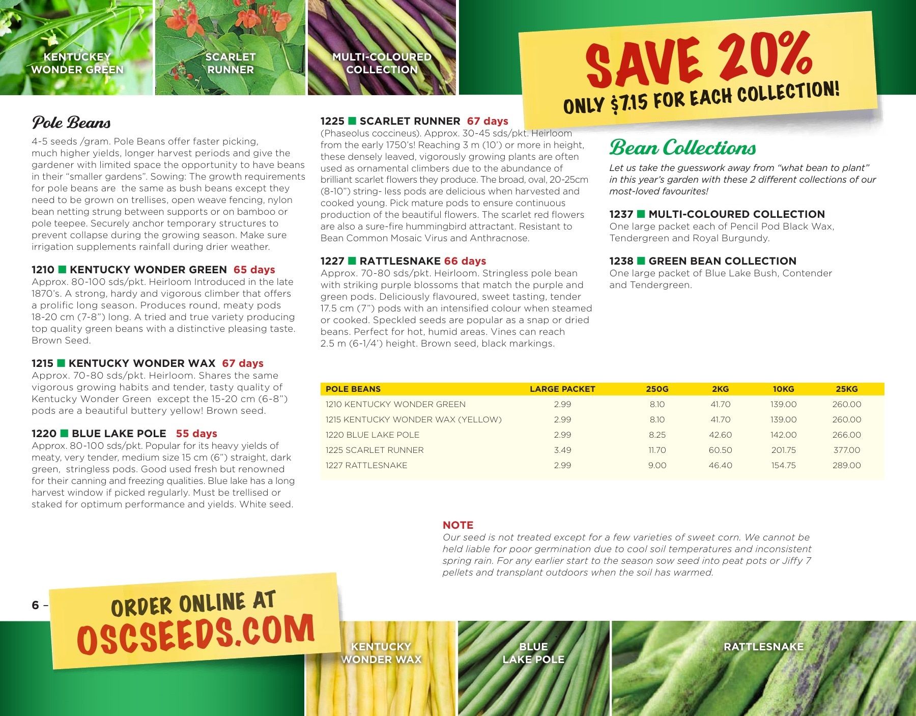 OSC Seeds Annual Catalog Weekly Ad January 1 - December 31, 2026