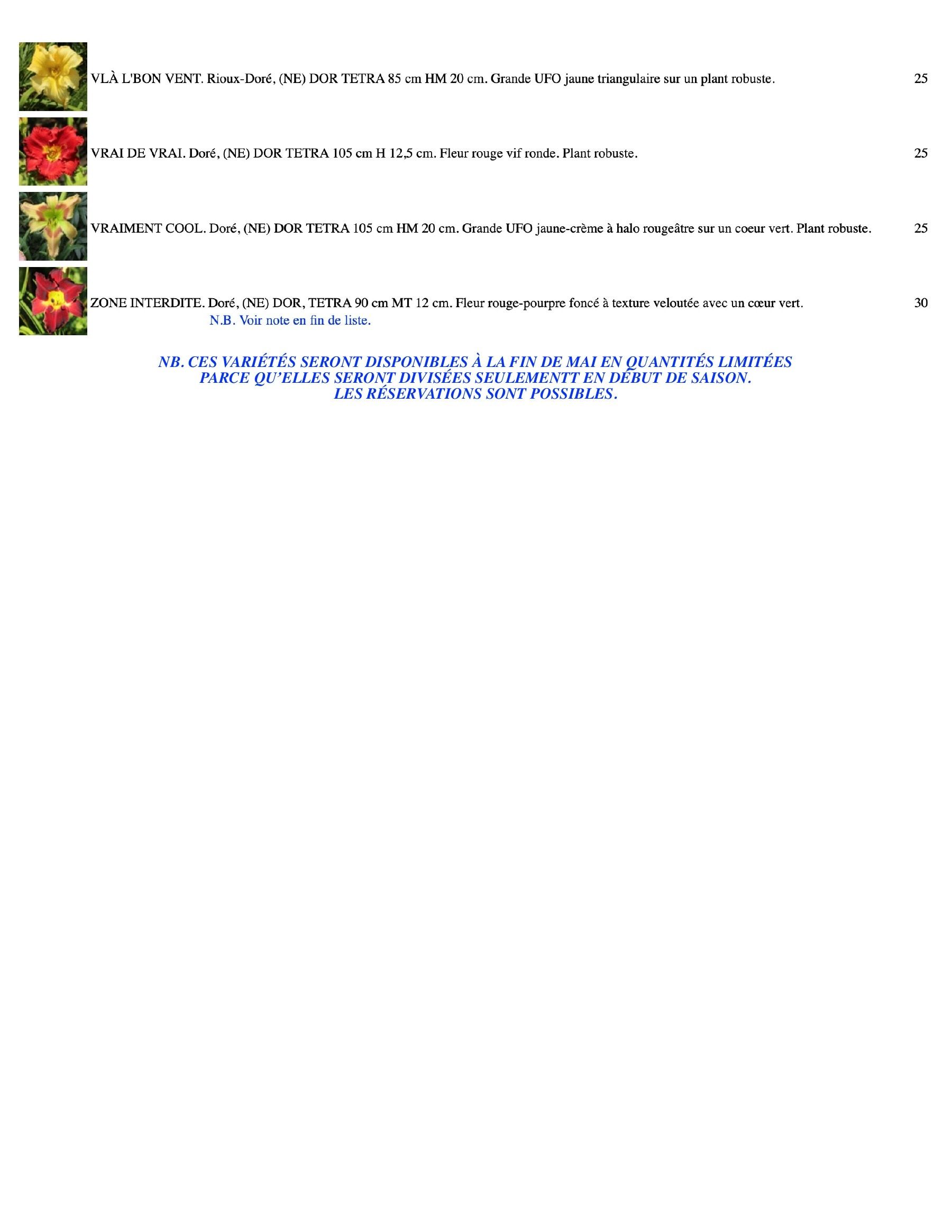 Les Jardins Osiris Nursery Catalog Weekly Ad January 1 - December 31, 2026