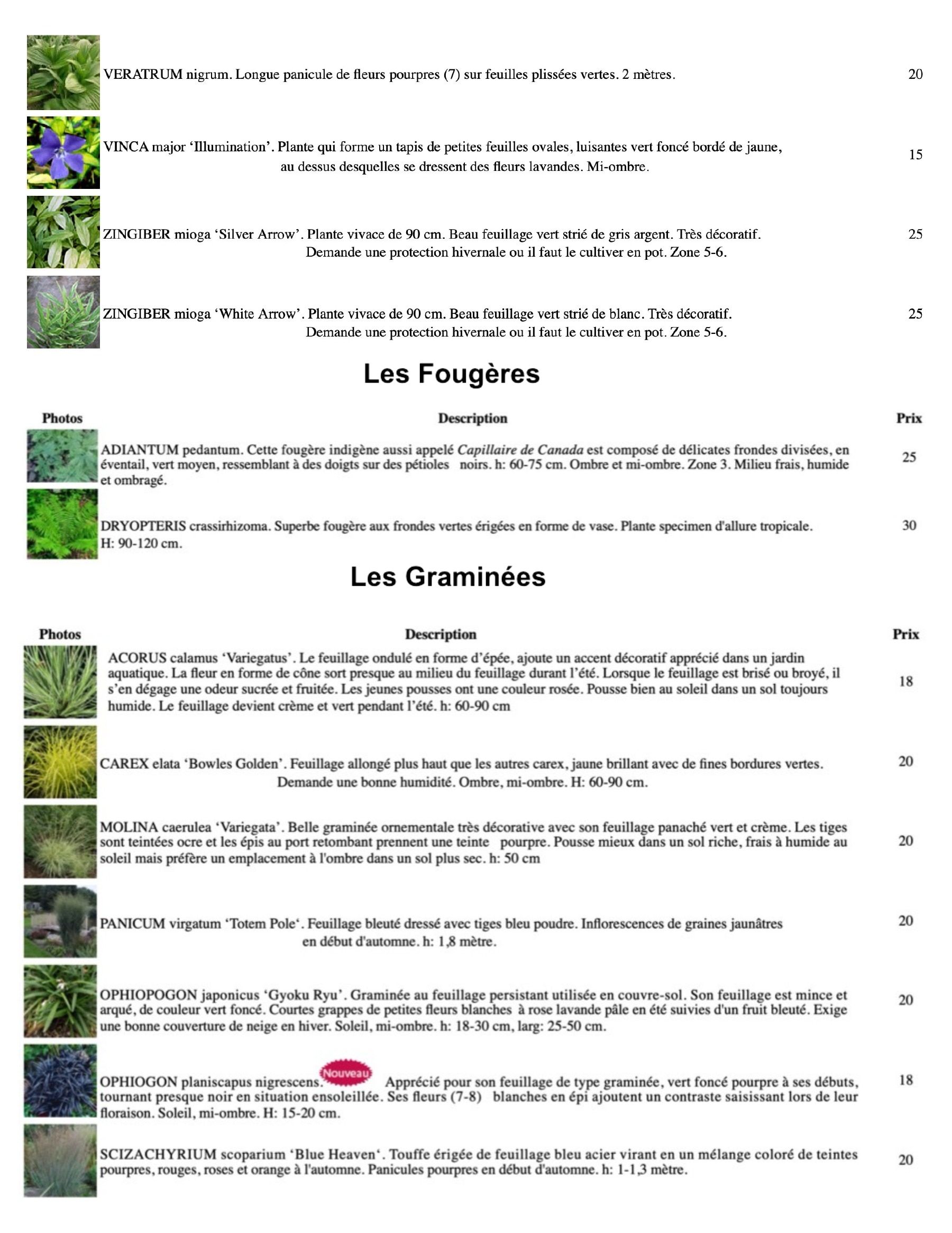 Les Jardins Osiris Nursery Catalog Weekly Ad January 1 - December 31, 2026