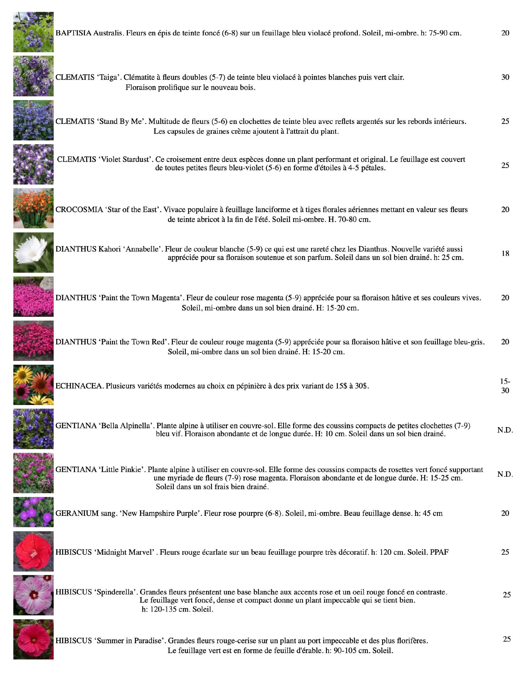 Les Jardins Osiris Nursery Catalog Weekly Ad January 1 - December 31, 2026
