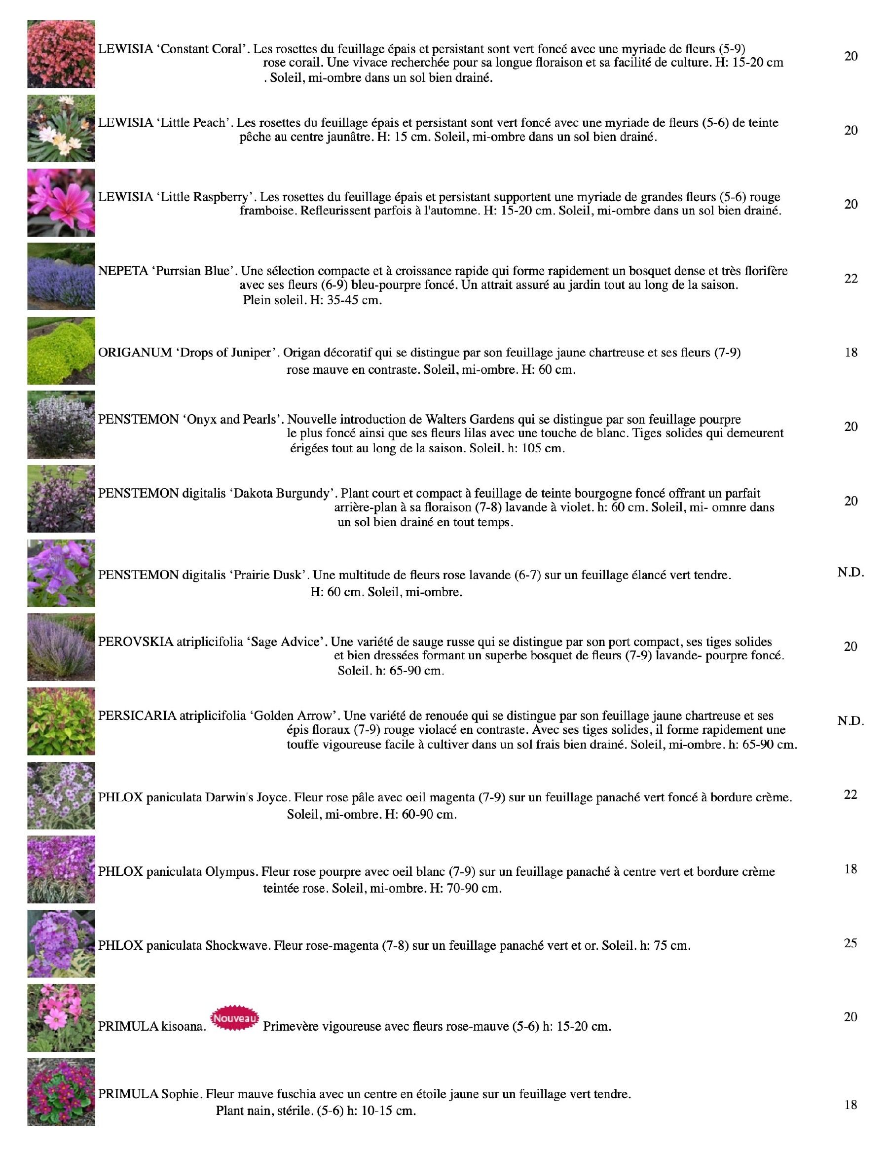 Les Jardins Osiris Nursery Catalog Weekly Ad January 1 - December 31, 2026