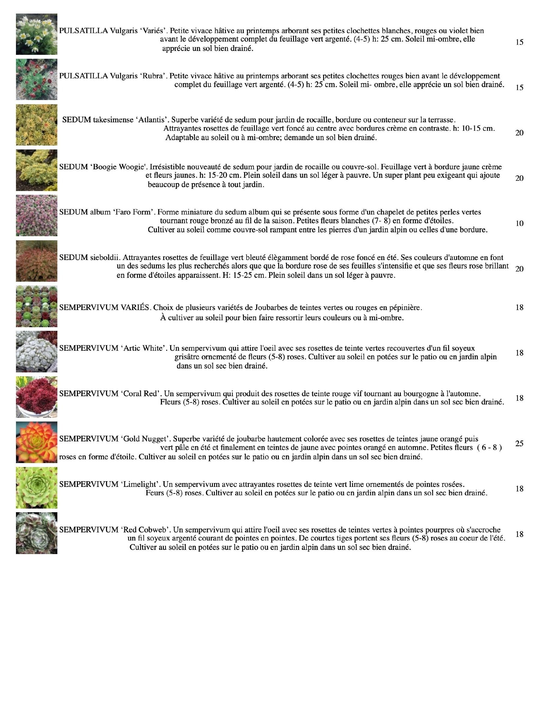 Les Jardins Osiris Nursery Catalog Weekly Ad January 1 - December 31, 2026