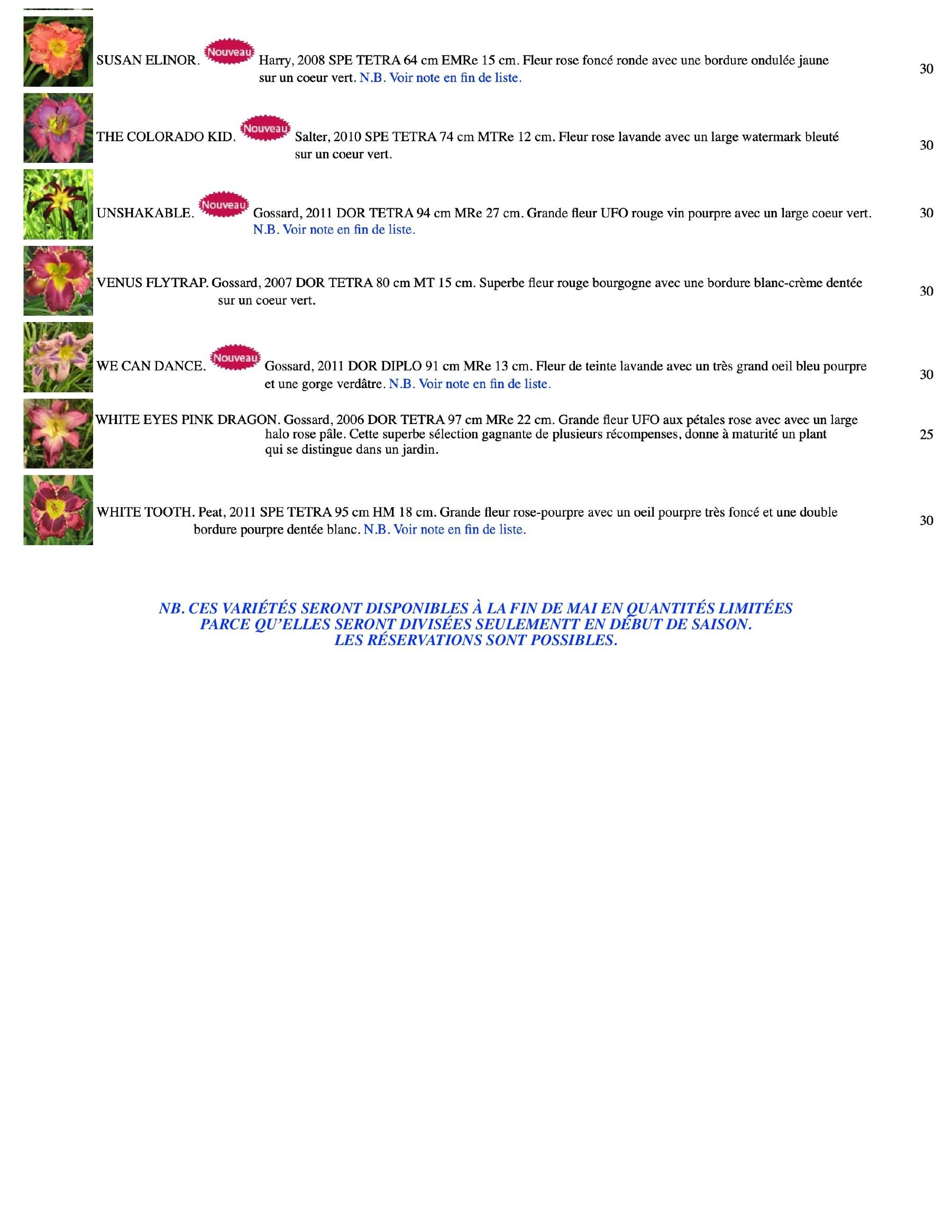 Les Jardins Osiris Nursery Catalog Weekly Ad January 1 - December 31, 2026