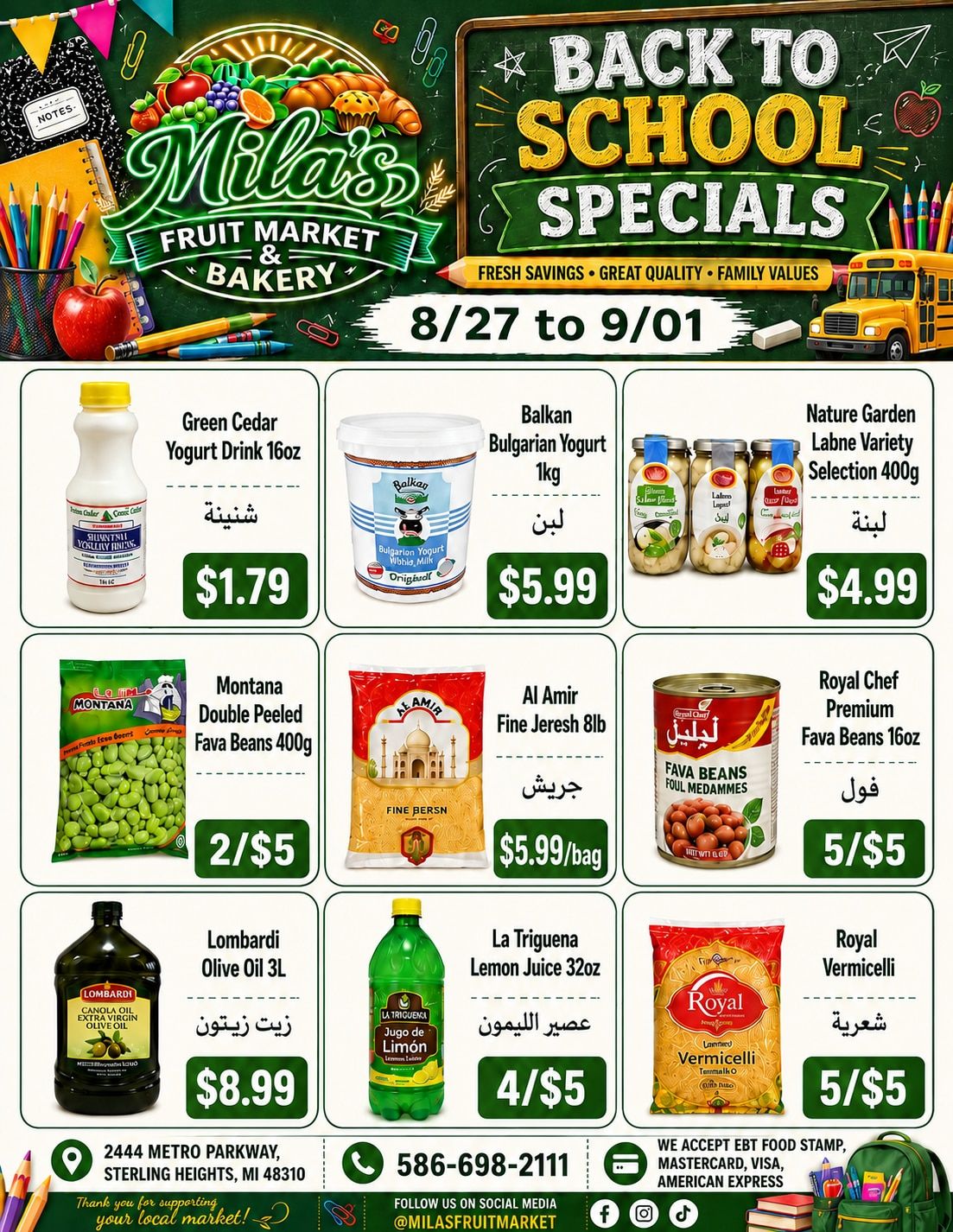 Mila's Fruit Market Weekly Ad August 27 - September 1, 2026