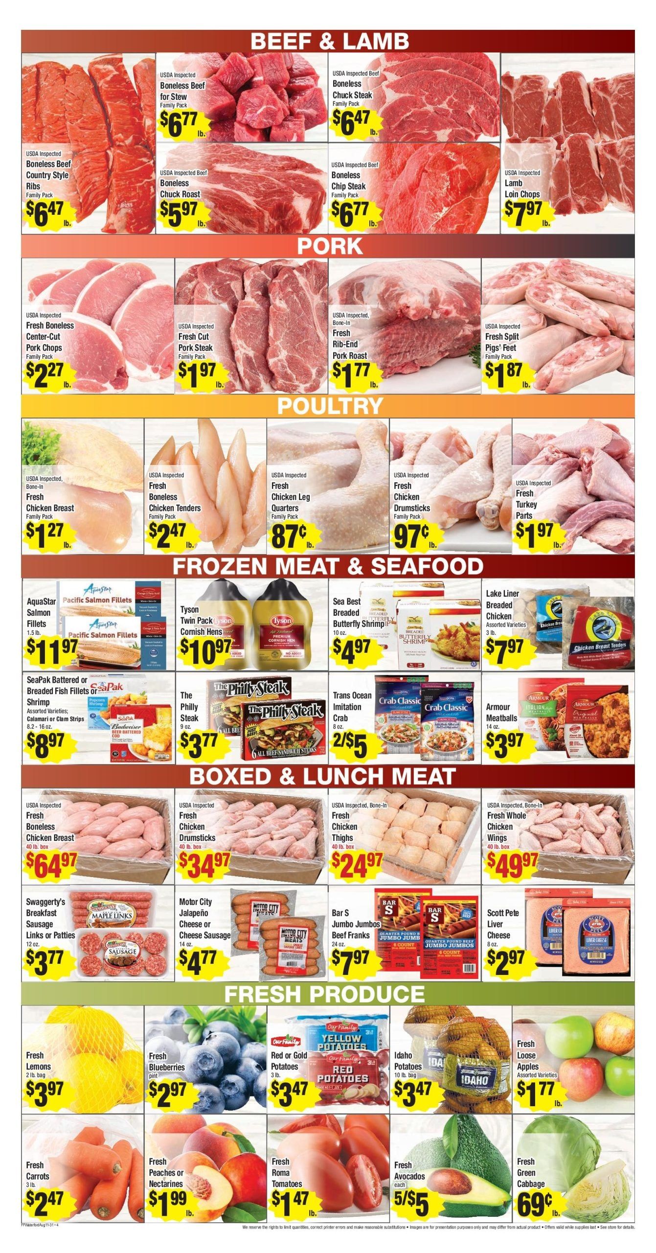 Family Foods Marketplace Weekly Ad August 28 - 30, 2026