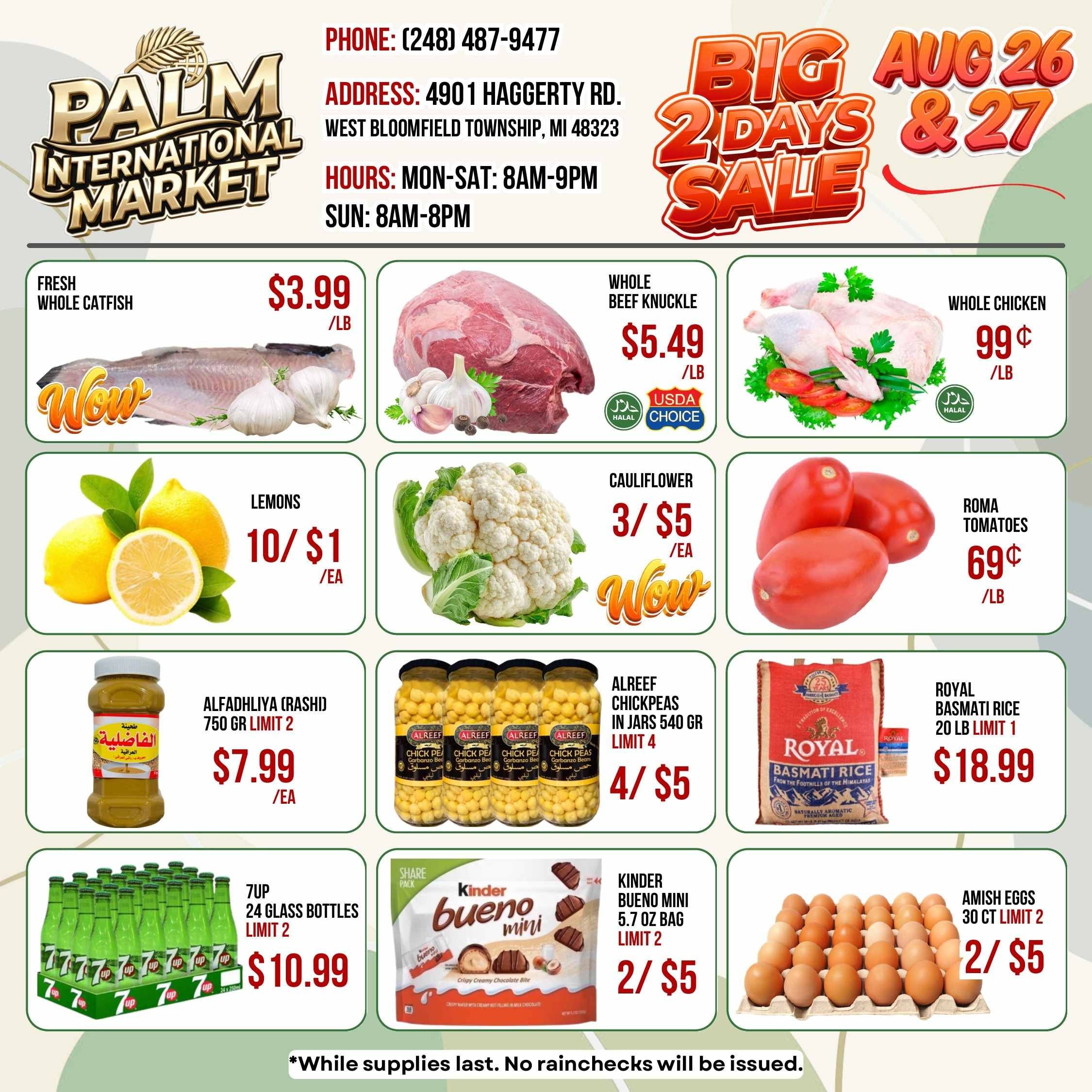 Palm International Market Weekly Ad August 26 - 27, 2026