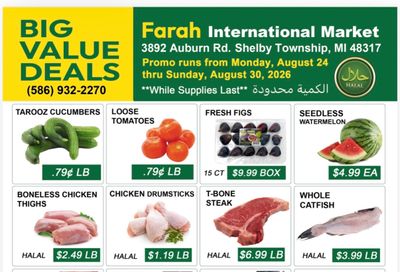 Farah International Market Weekly Ad August 24 - 30, 2026