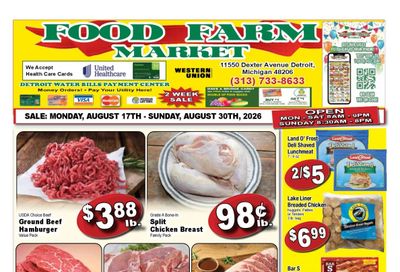 Food Farm Weekly Ad August 17 - 30, 2026