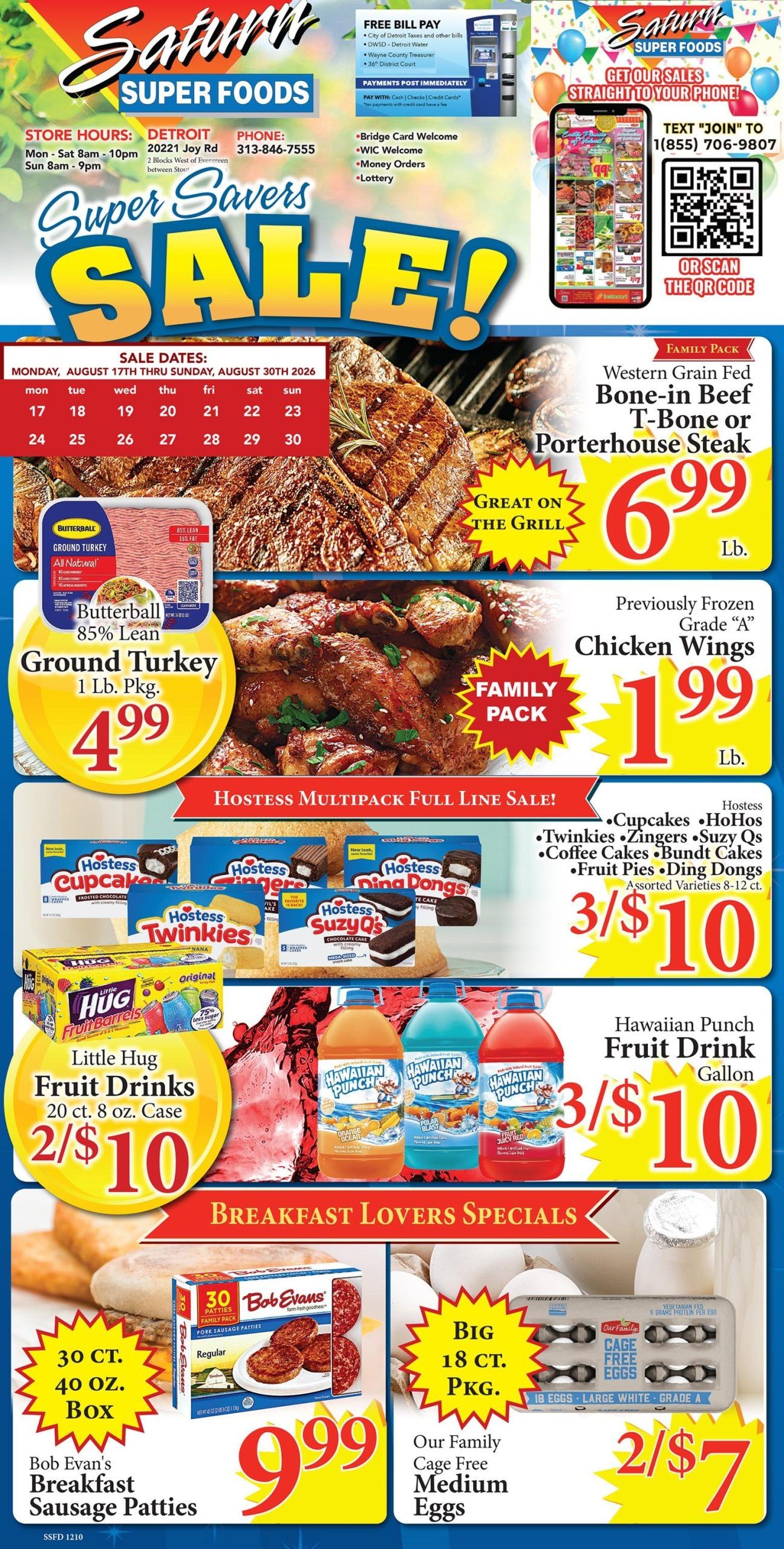 Saturn Super Foods Weekly Ad August 17 - 30, 2026