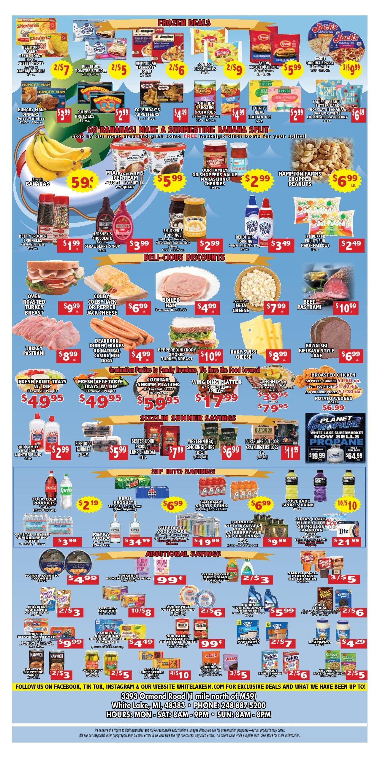 White Lake Supermarket Weekly Ad August 17 - 30, 2026