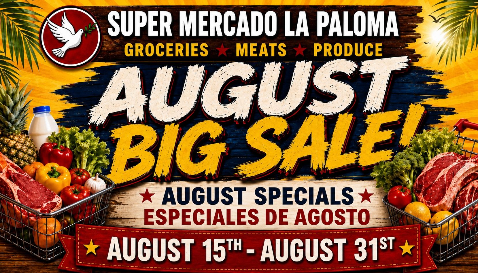 Super Mercado La Paloma Weekly Ad August 15 - 31, 2026