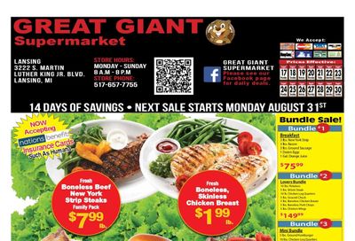 Great Giant Supermarket (3222 South Martin Luther King Jr Boulevard, Lansing, MI) Weekly Ad August 17 - 30, 2026