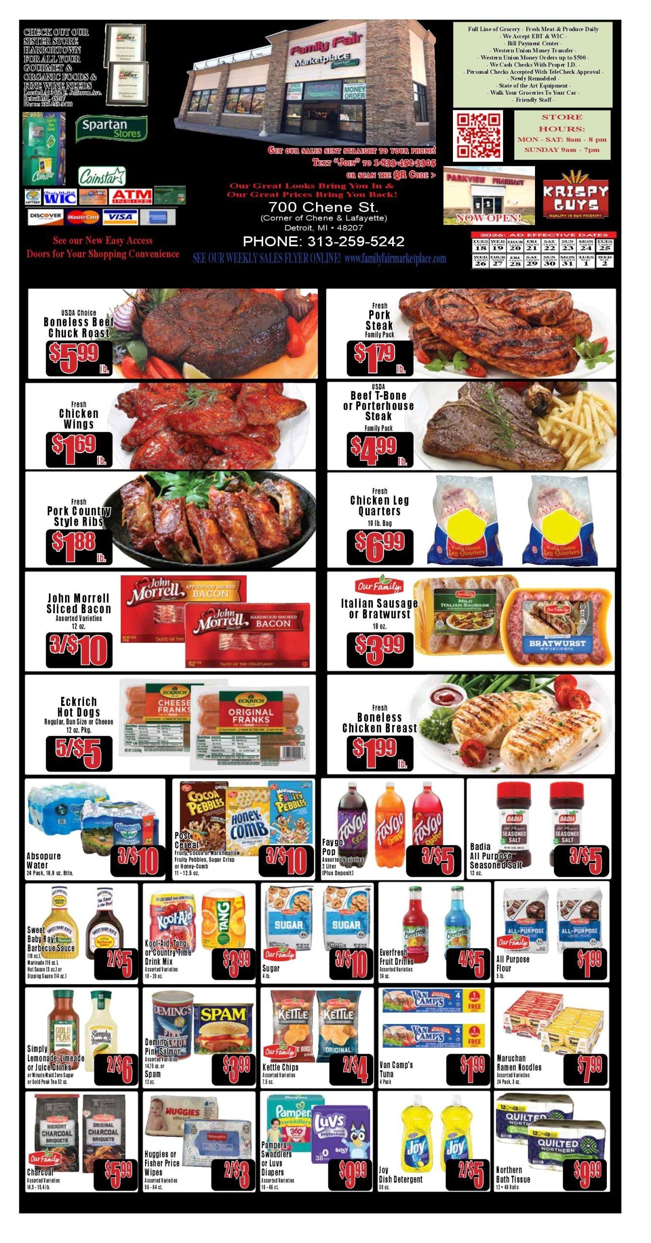 Family Fair Marketplace Weekly Ad August 18 - September 2, 2026