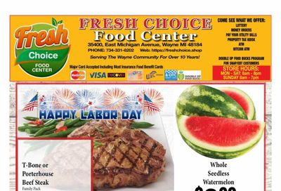 Fresh Choice Food Center Weekly Ad August 25 - September 14, 2026