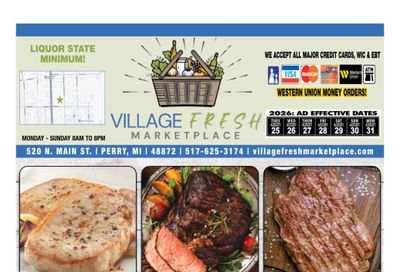 Village Fresh Marketplace Weekly Ad August 25 - 31, 2026