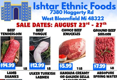 Ishtar Ethnic Foods Weekly Ad August 23 - 27, 2026