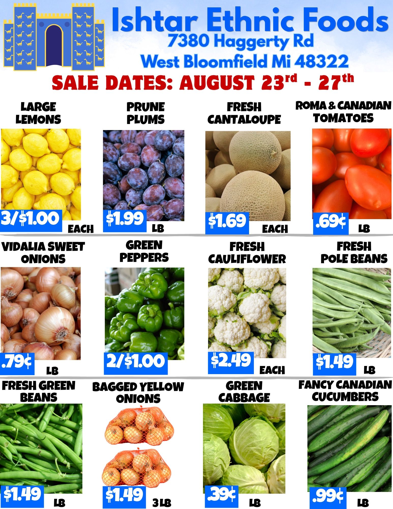 Ishtar Ethnic Foods Weekly Ad August 23 - 27, 2026