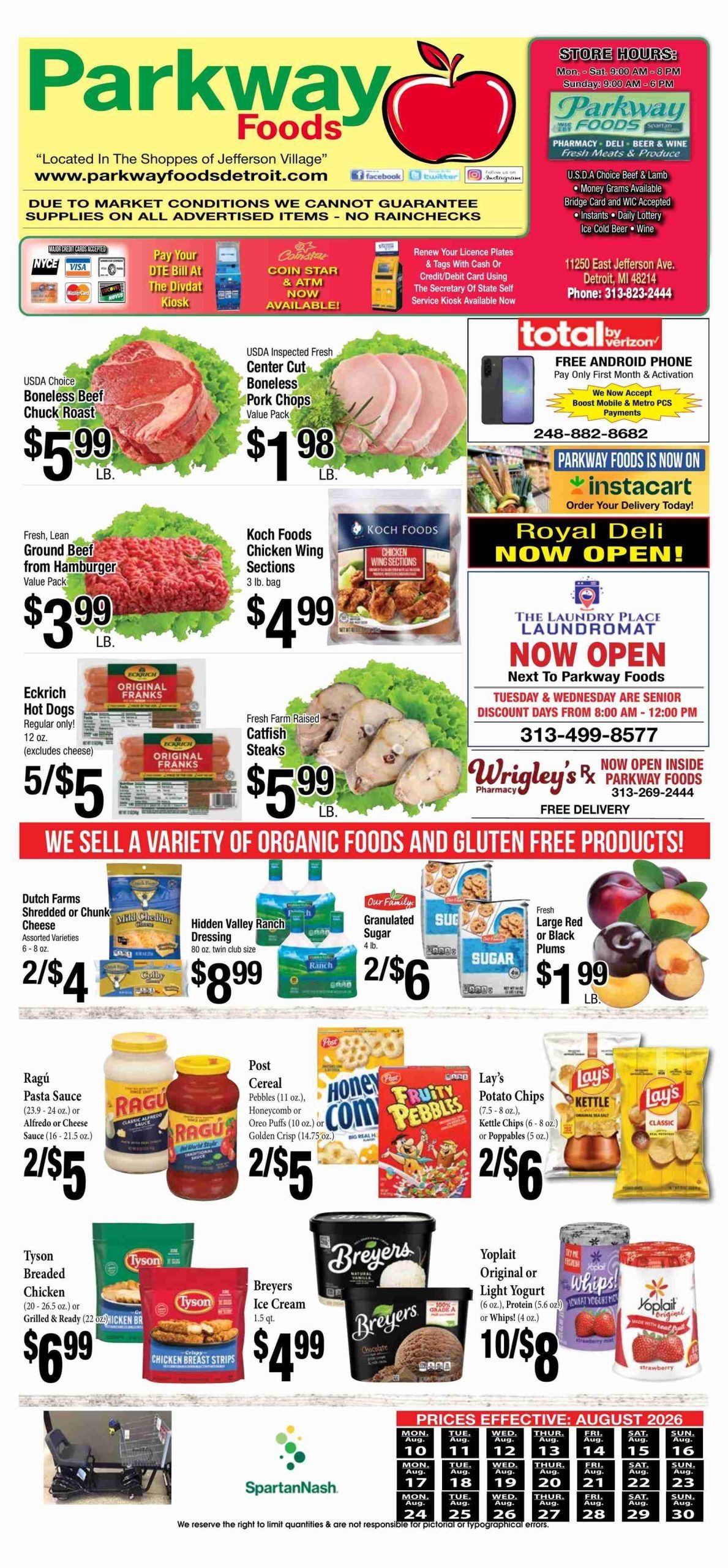 Parkway Foods Weekly Ad August 10 - 30, 2026