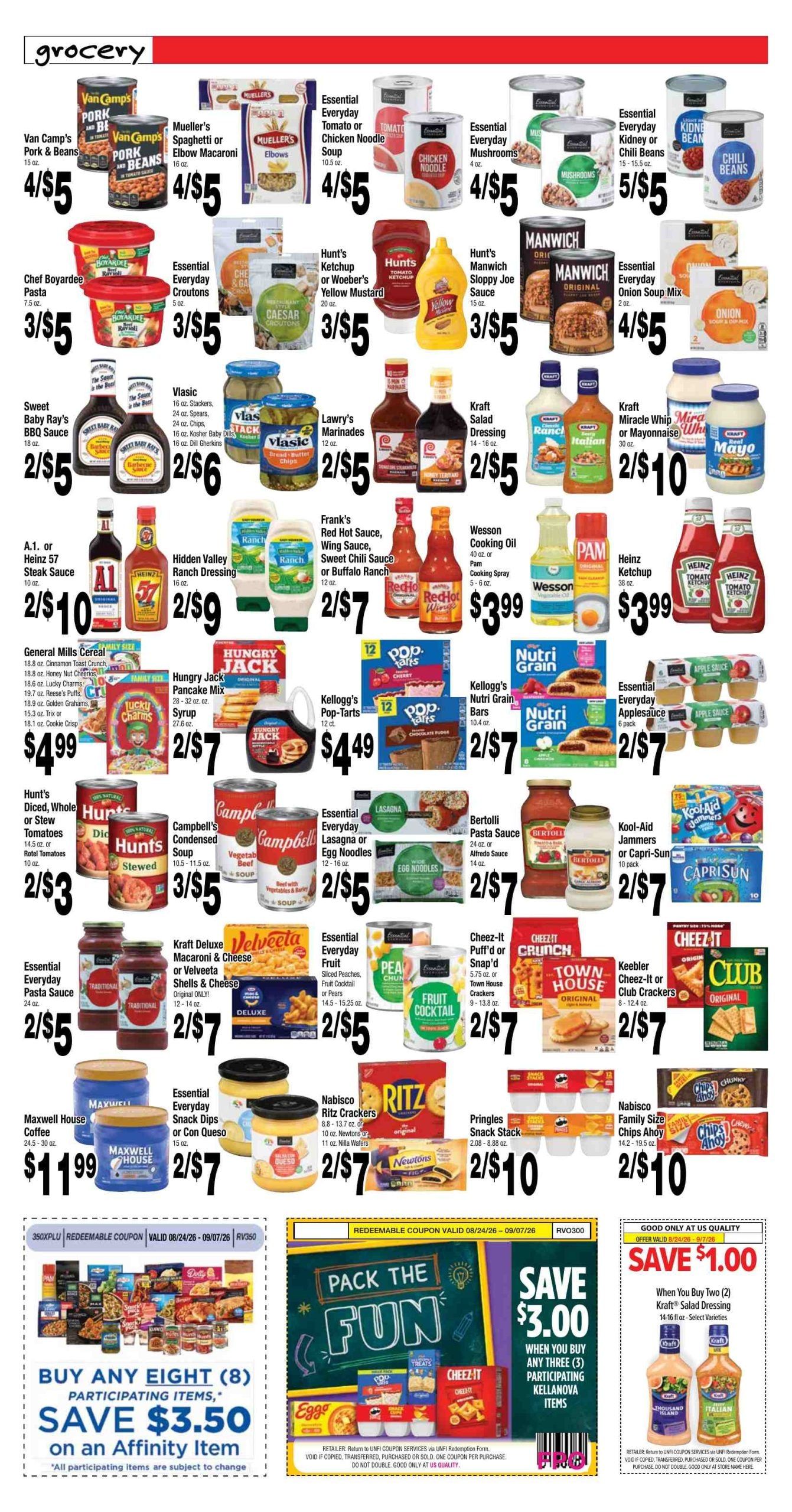 US Quality Foods Weekly Ad August 24 - September 7, 2026