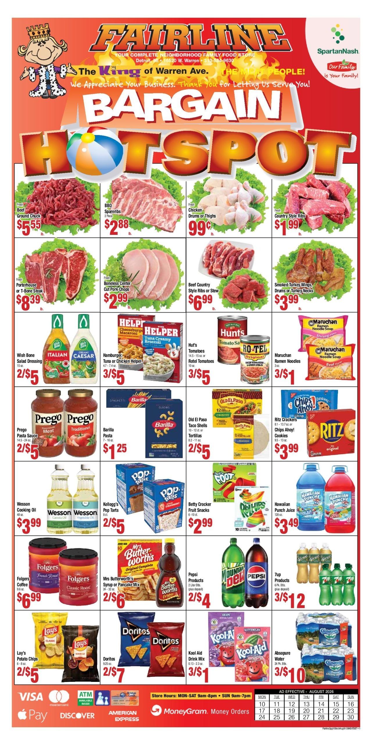 Fairline Food Center Weekly Ad August 10 - 30, 2026