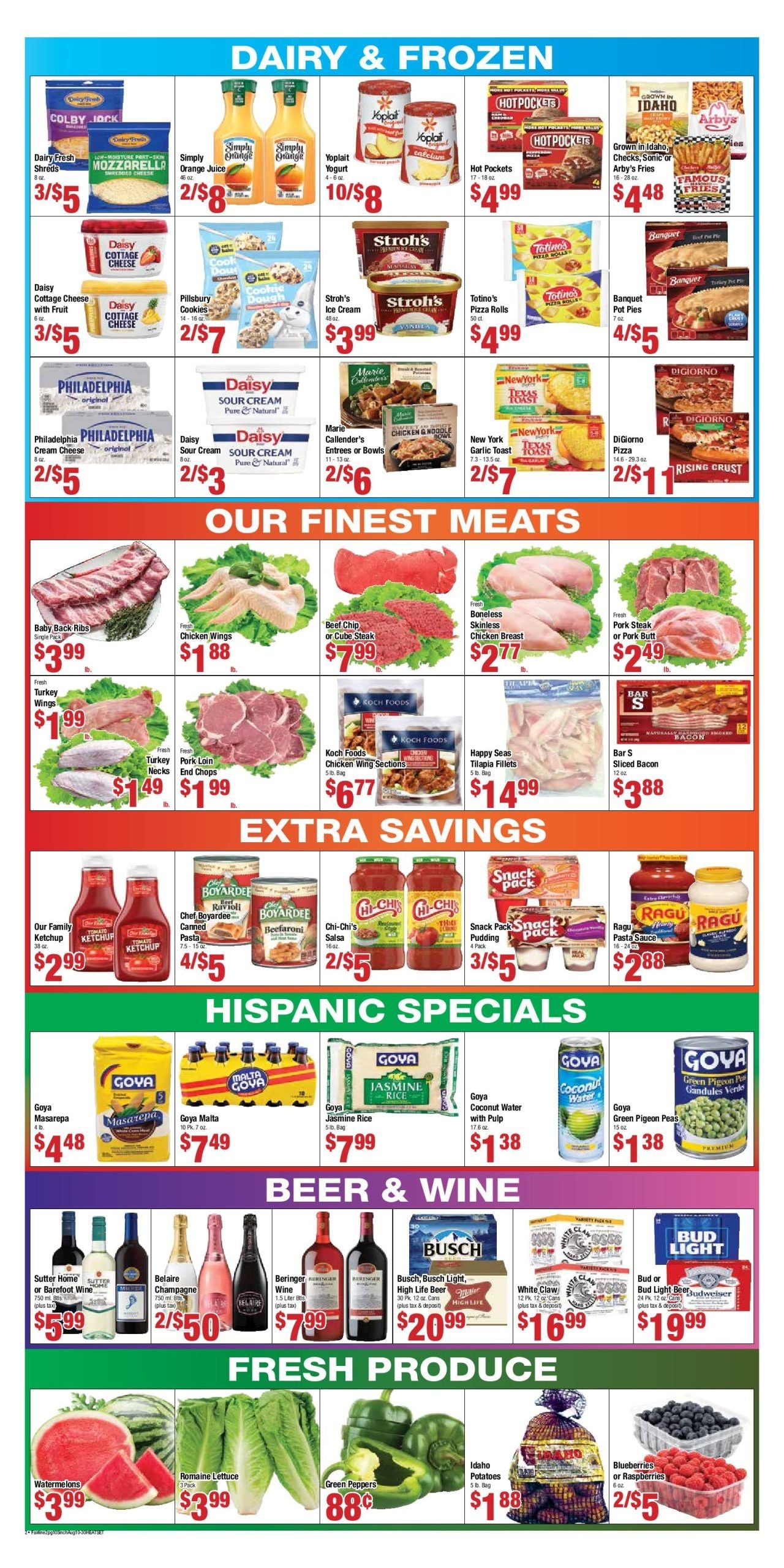 Fairline Food Center Weekly Ad August 10 - 30, 2026