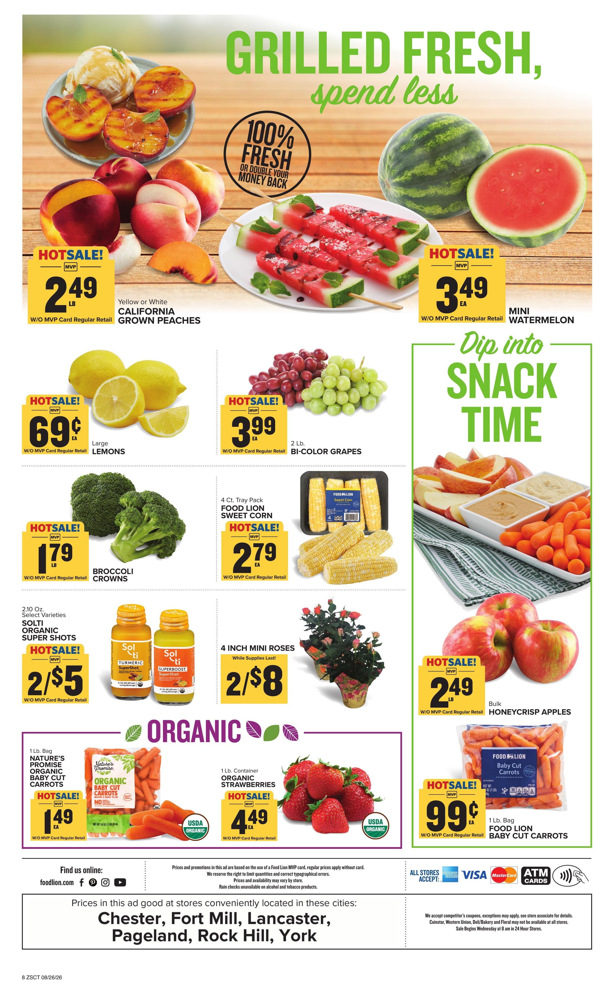 Food Lion (Blackstock Area, SC) Weekly Ad August 26 - September 1, 2026