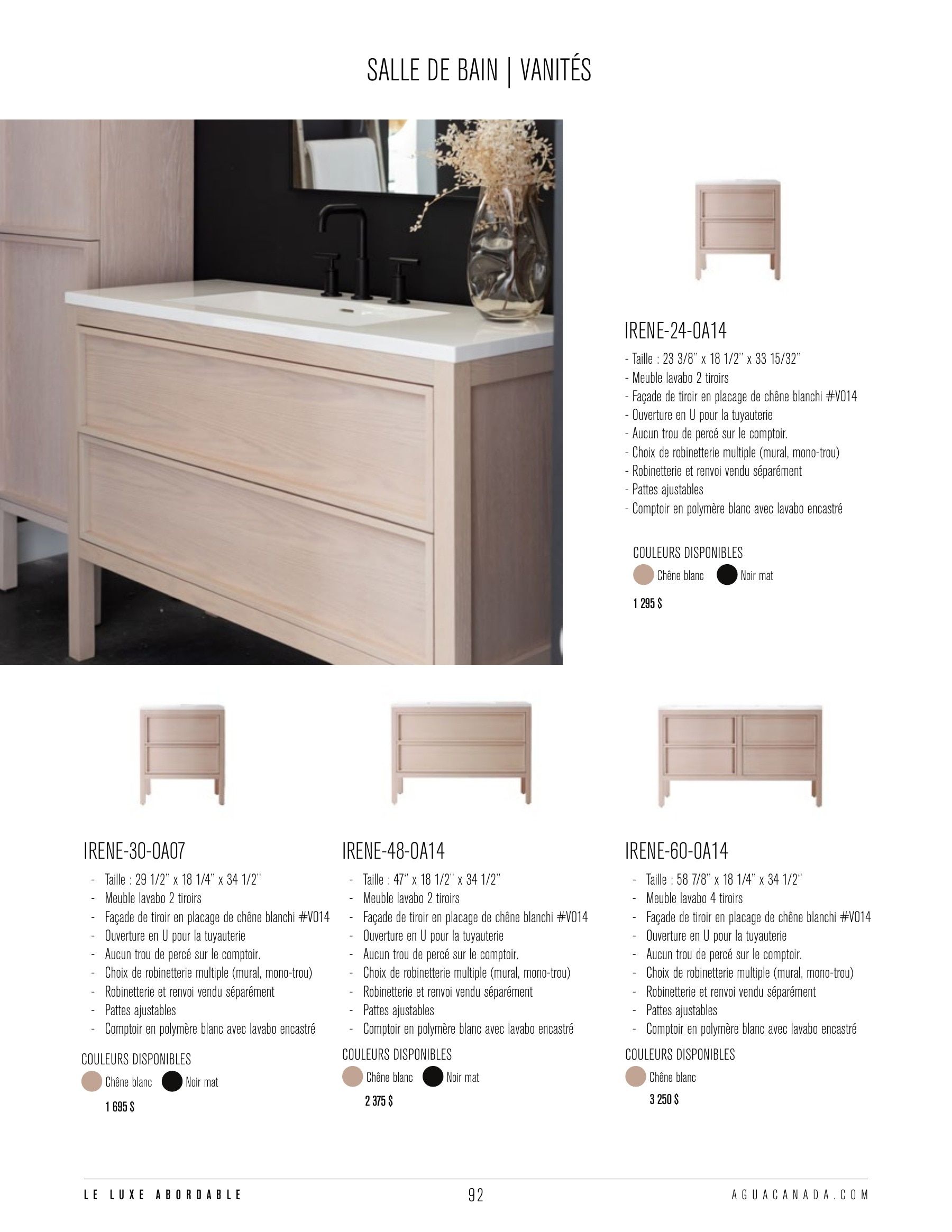 Agua Canada Annual Product Catalog Weekly Ad January 1 - December 31, 2026