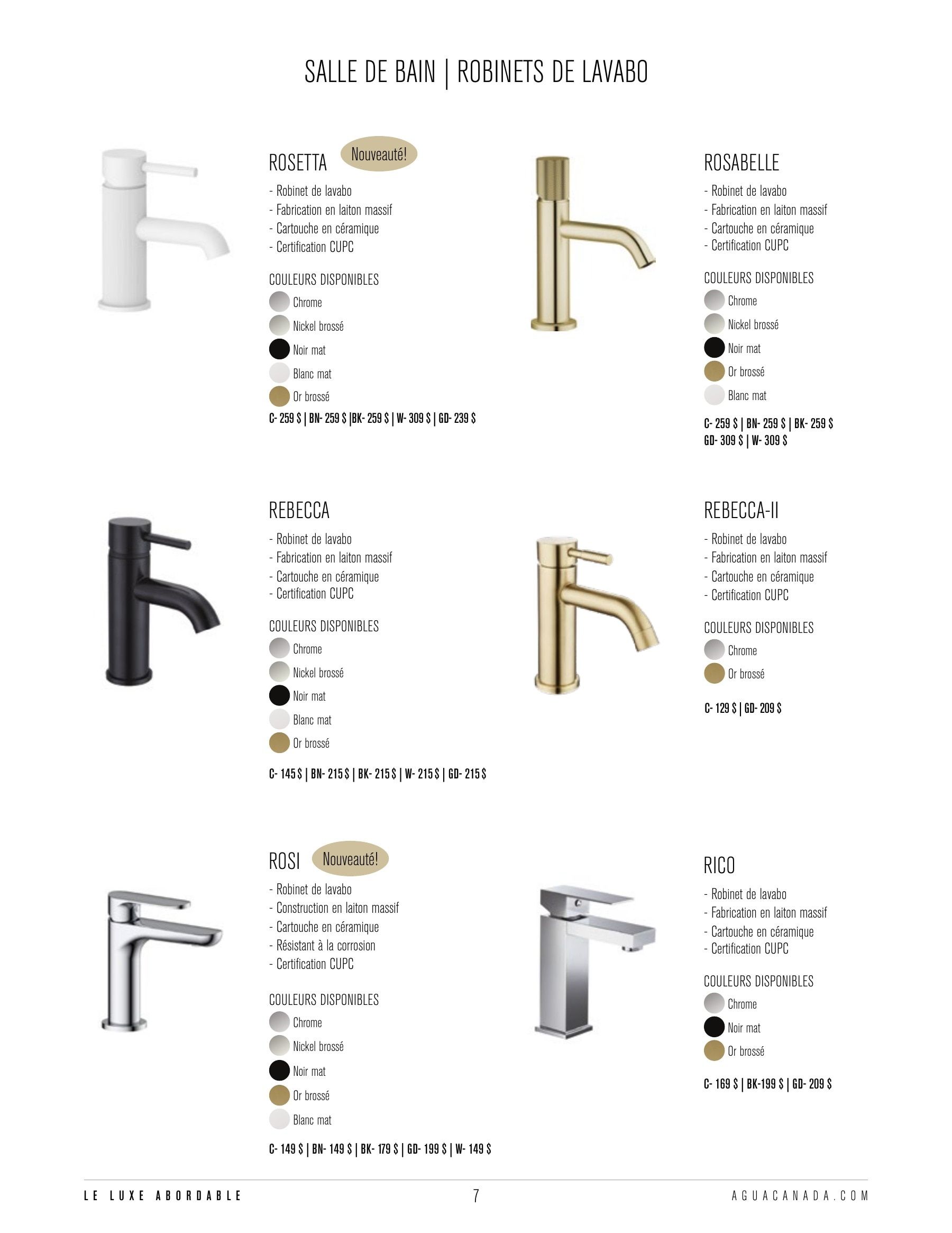 Agua Canada Annual Product Catalog Weekly Ad January 1 - December 31, 2026